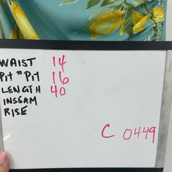 Vtg 2000s Blumarine Silk Dress Light Blue Floral Lemon Print IT 40 | C449 - Picture 12 of 12